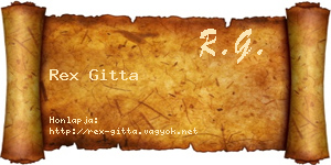 Rex Gitta névjegykártya